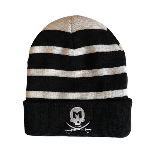 Mutiny Beanie ( white stripes )