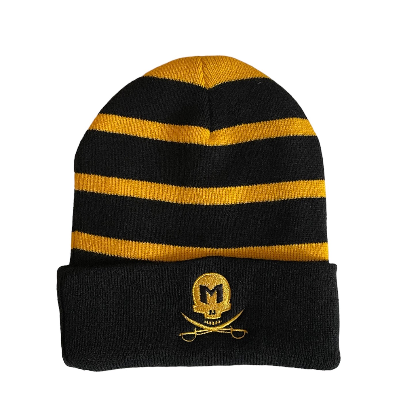 Mutiny Beanie (gold stripes)